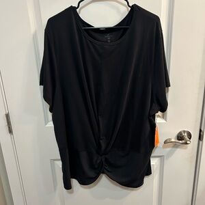 Freely Black Ronnie Twist Top Women’s Essential Shirt Size 3X BNWT